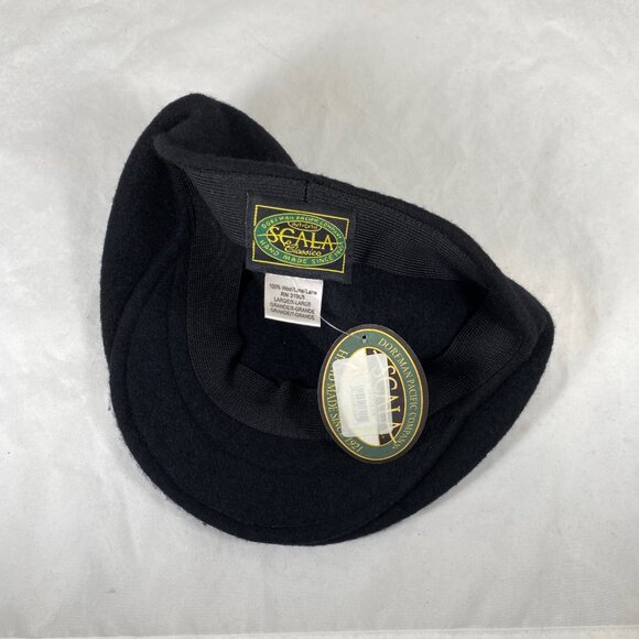 Scala Black Wool Flat Cap - Picture 7 of 9